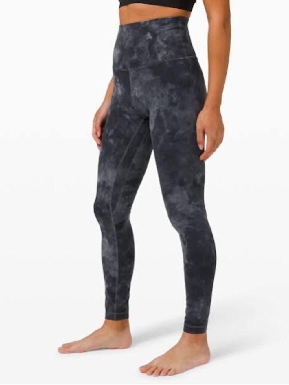 lululemon athletica High-Rise Tie-Dye Black/Gray Leggings